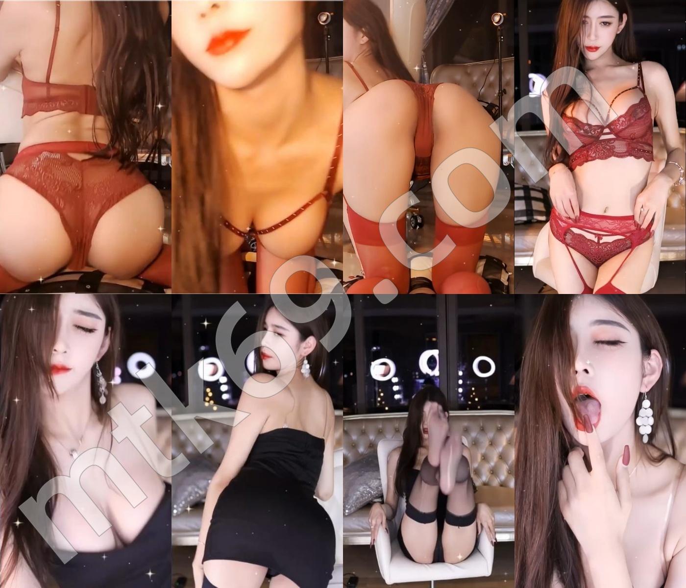【性感美女】-虎牙长腿兮兮 全新吐舌丁字透视定制 ​[2V/425MB]