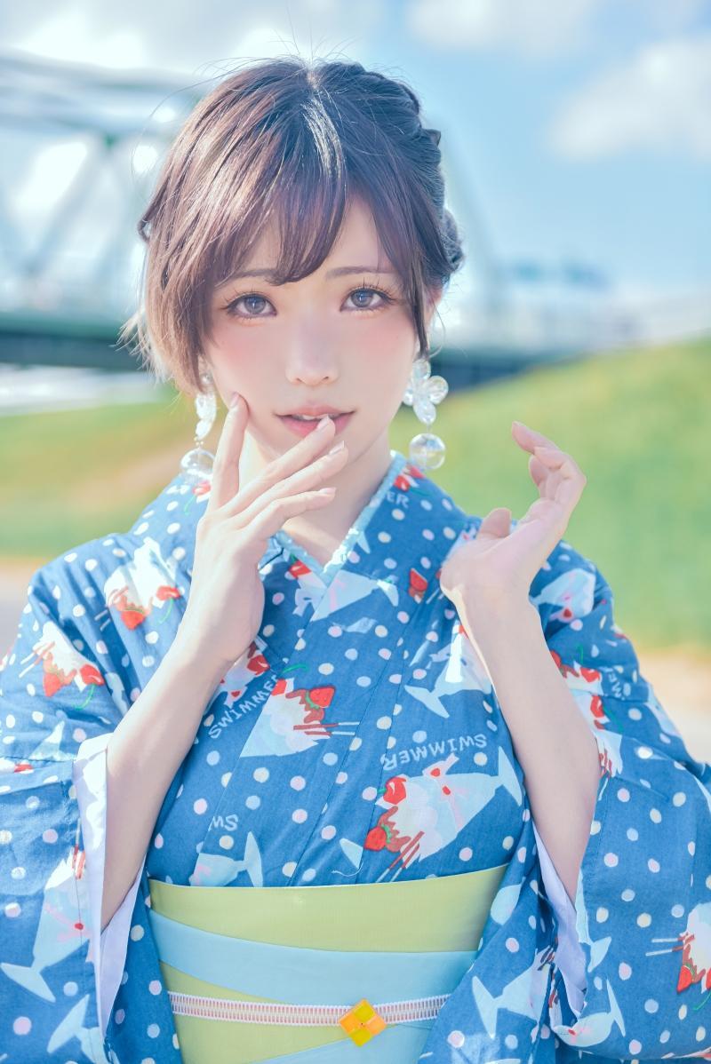 【超级漂亮】-ElyEE子 2023.august A-聖代浴衣 Sundae Yukata [28P-129MB]