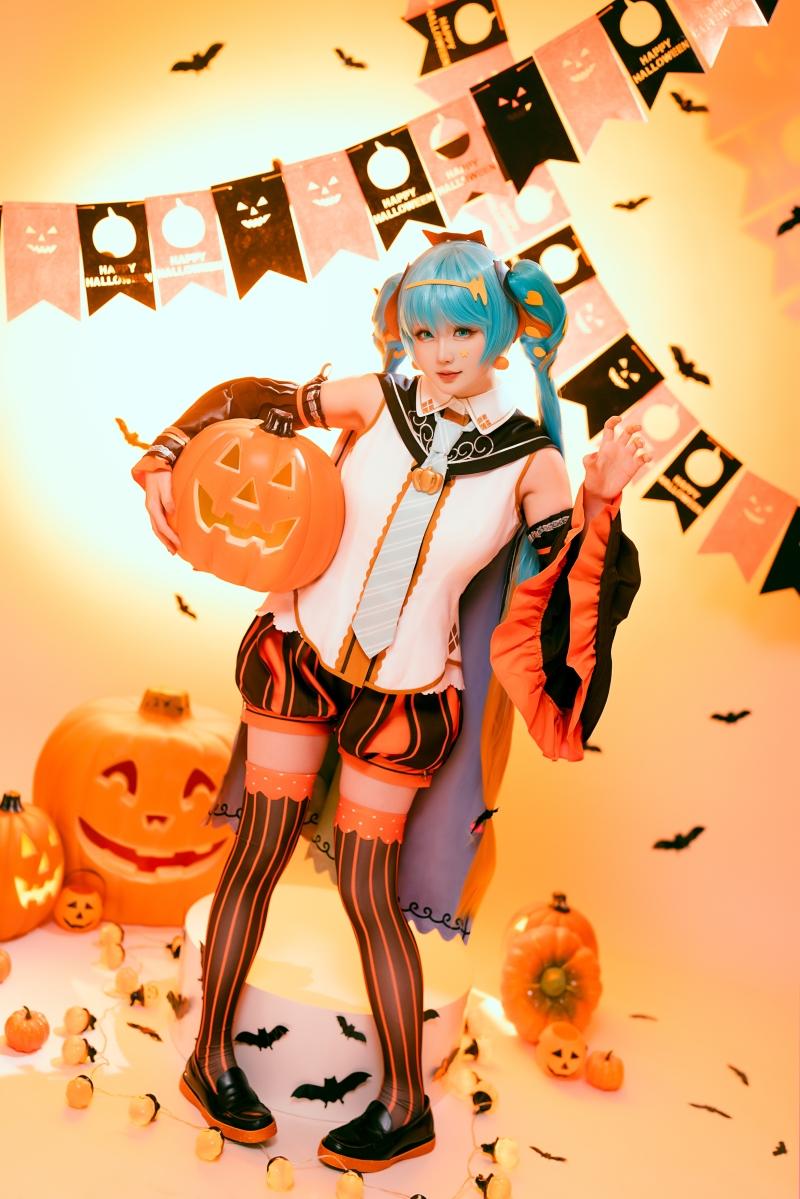 【高端精品】-星之迟迟 10月计划赠品 万圣节MIKU[53P-306MB]