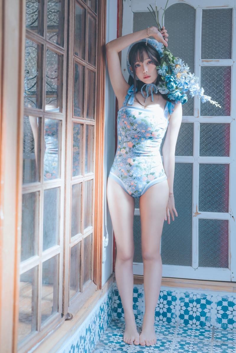 【性感美女】-ElyEE子 2023.august D-復古水藍花 Vintage Aqua Blossom [38P-159MB]