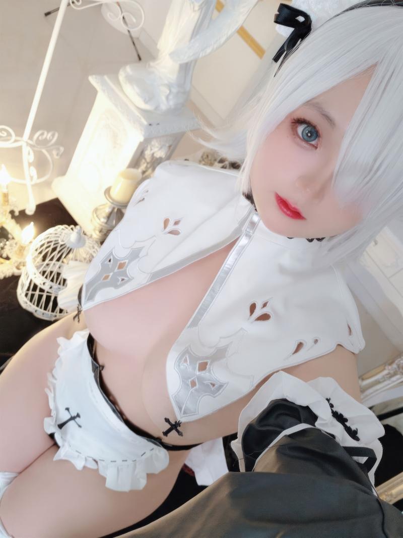 【值得珍藏】-日奈娇 2B奶盖女仆作品分享