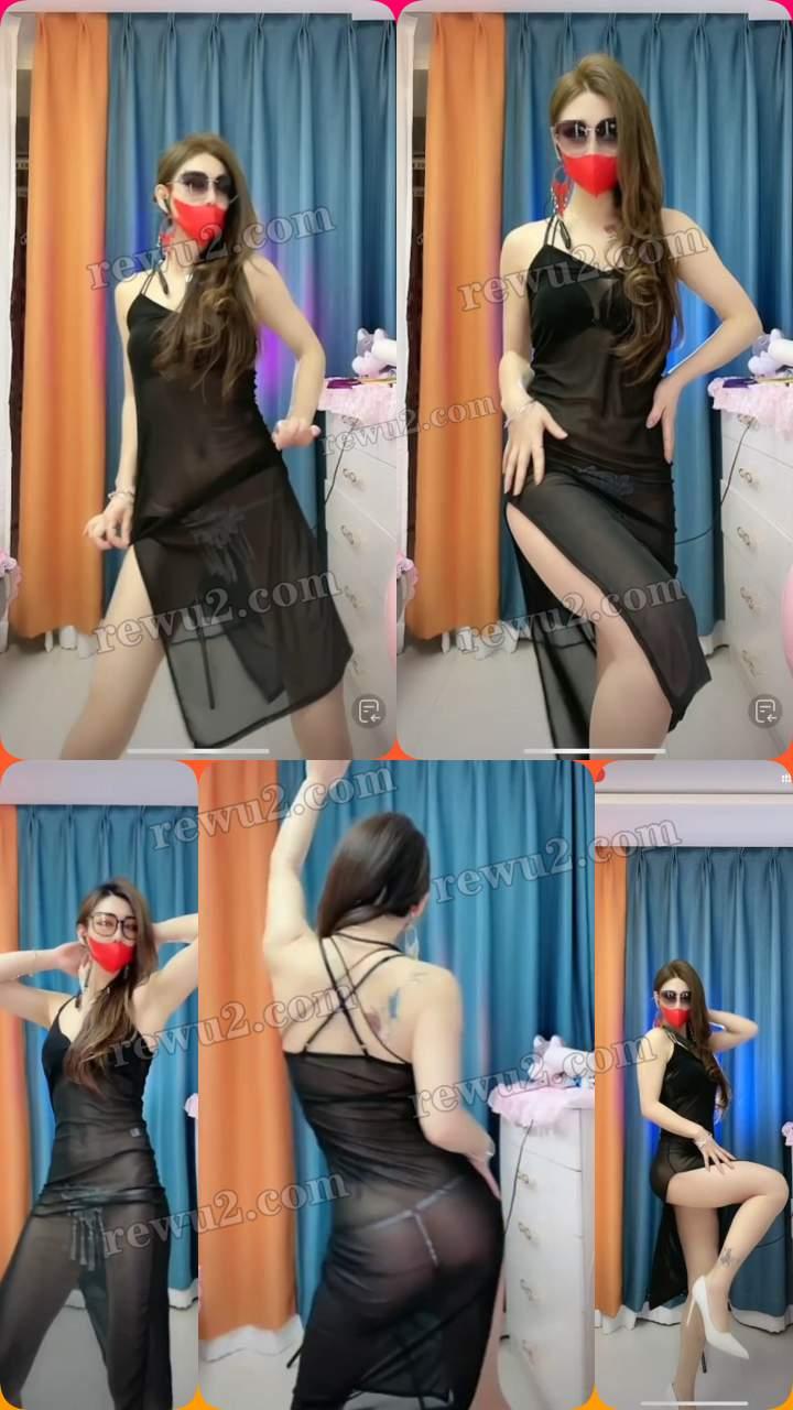 【性感美女】-【抖音主播】宁宁透视黑纱杏感跳舞 无水印 （2v/19m）