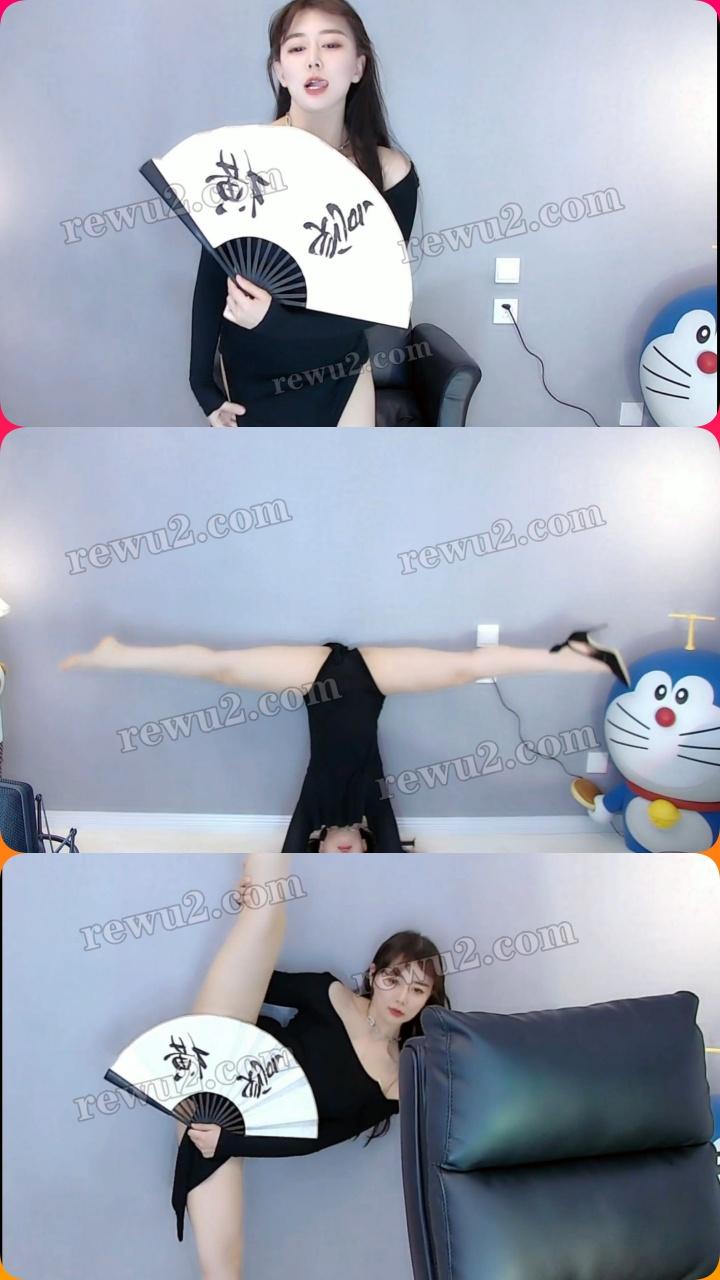 【完美coser】-【虎牙主播】小狮子经典封了半年的烧舞 一字马怼椅子 无水印（1v/227m)
