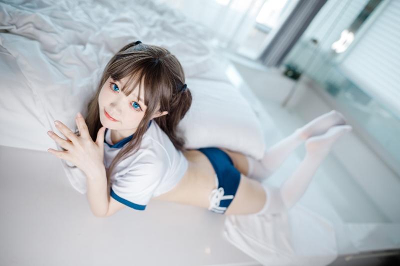 【超级漂亮】-神沢永莉 半双马尾体操服大腿袜 [68P-211MB]