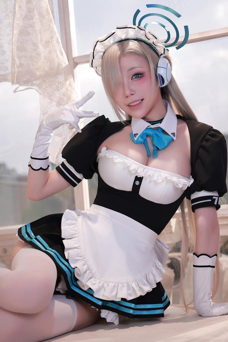 【值得收藏】-水淼aqua 碧蓝档案一之濑明日奈女仆[155P-186MB]