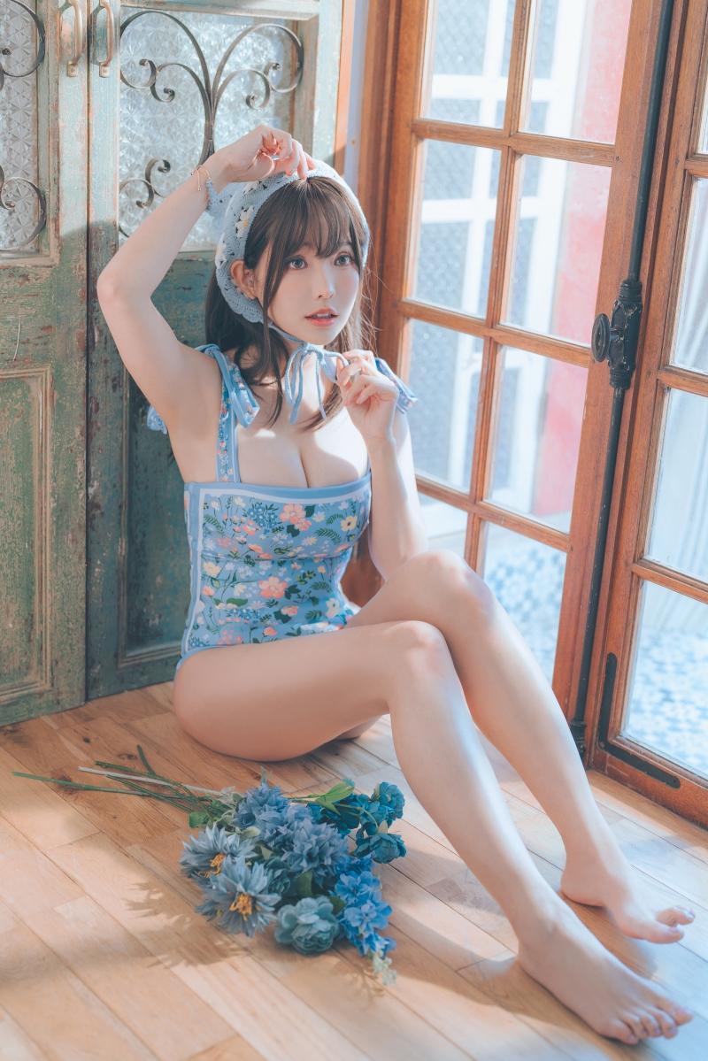 【性感美女】-ElyEE子 2023.august D-復古水藍花 Vintage Aqua Blossom [38P-159MB]