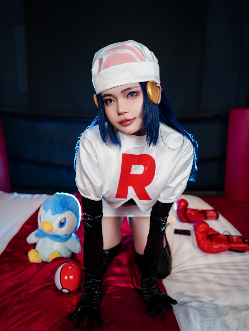 【超级漂亮】-ZinieQ Dawn Pokemon in Team Rocket costume [42P20V-516MB]