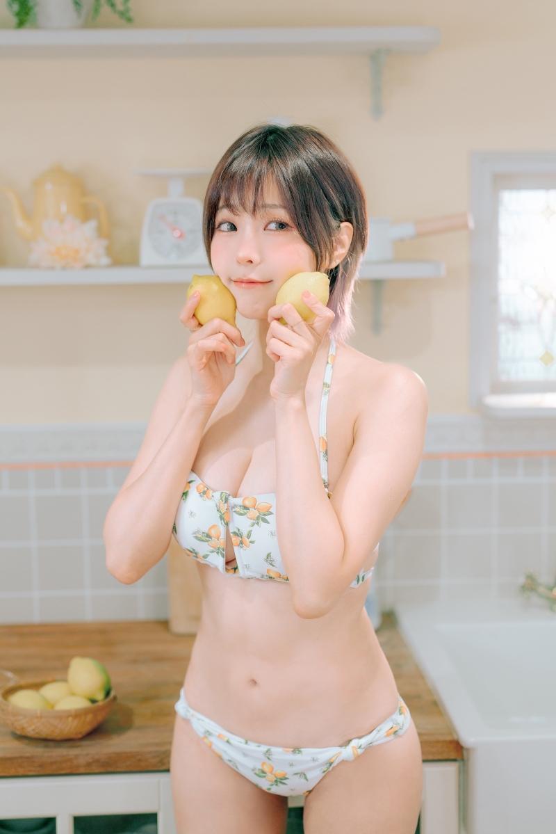 【高端精品】-ElyEE子 2023.august C-檸檬泳裝 Lemon Swimsuit [31P-113MB]