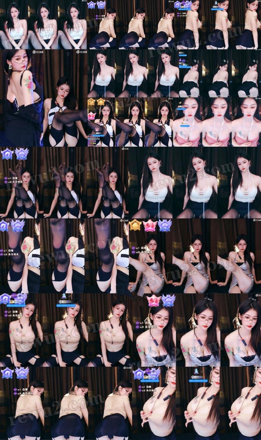 【美女推荐】-【网易CC】西瓜 直播整活跳舞！深沟大乃 大辟谷顶豚 透视露底 吊带黑色丝袜长腿玉足！超劲爆(45V6.72G)
