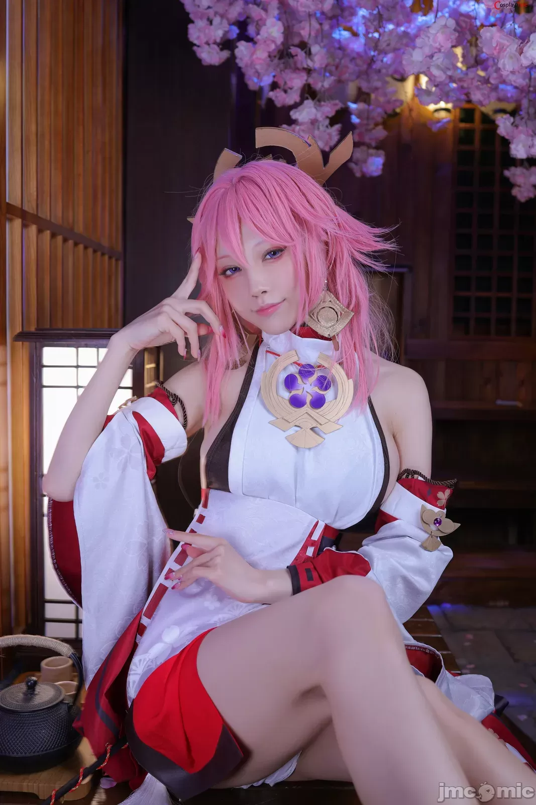 【精美作品】-水淼aqua cosplay Yae Miko Genshin Impact