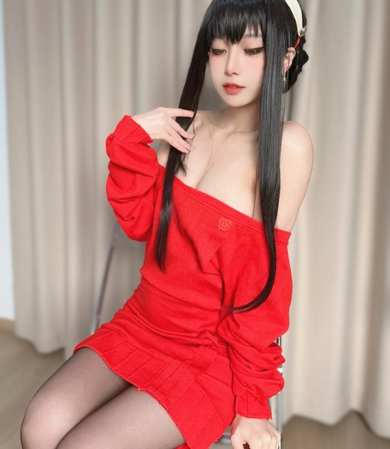 【coser推荐】-一勺大布丁约尔红毛衣【37P-69MB】