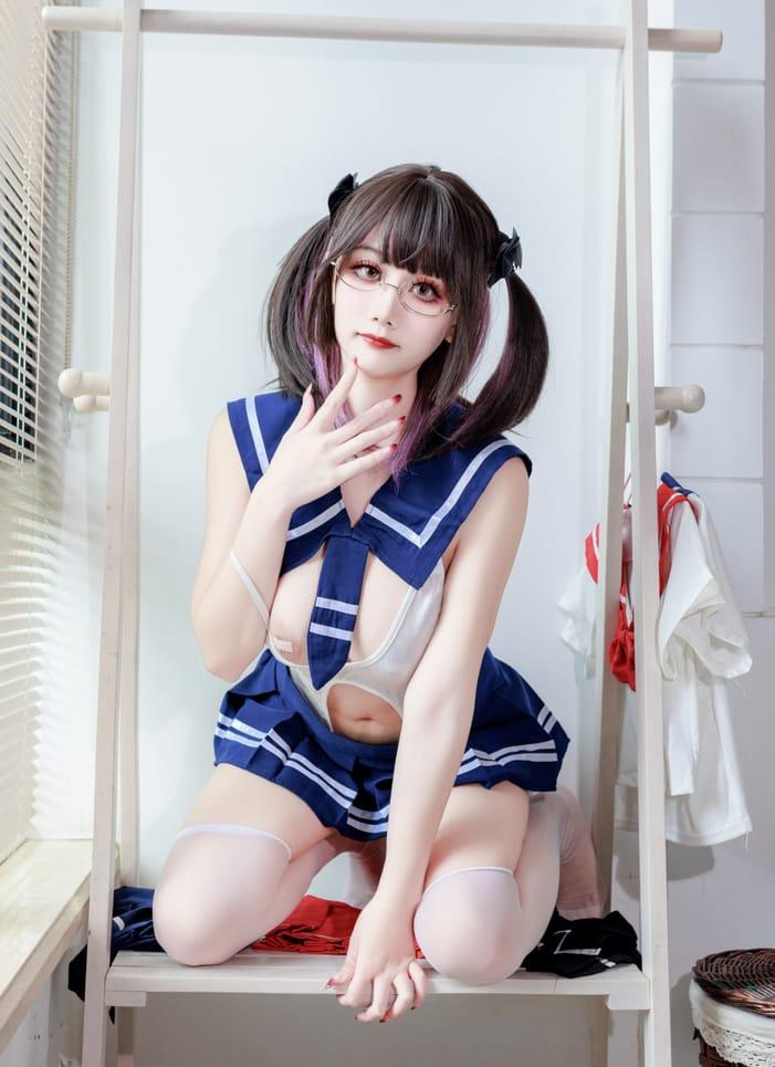 【快来一看】-阿雪雪 –连体水手服
