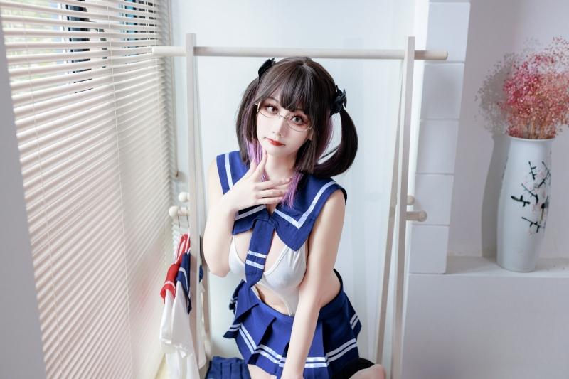 【值得一看】-阿雪雪 连体水手服-