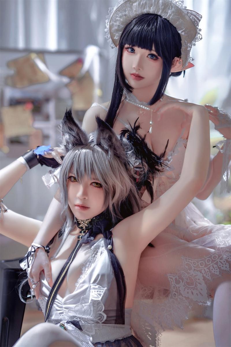 【超级漂亮】-面饼仙儿&038;半半子 Arknights 黑x森蚺バレエ