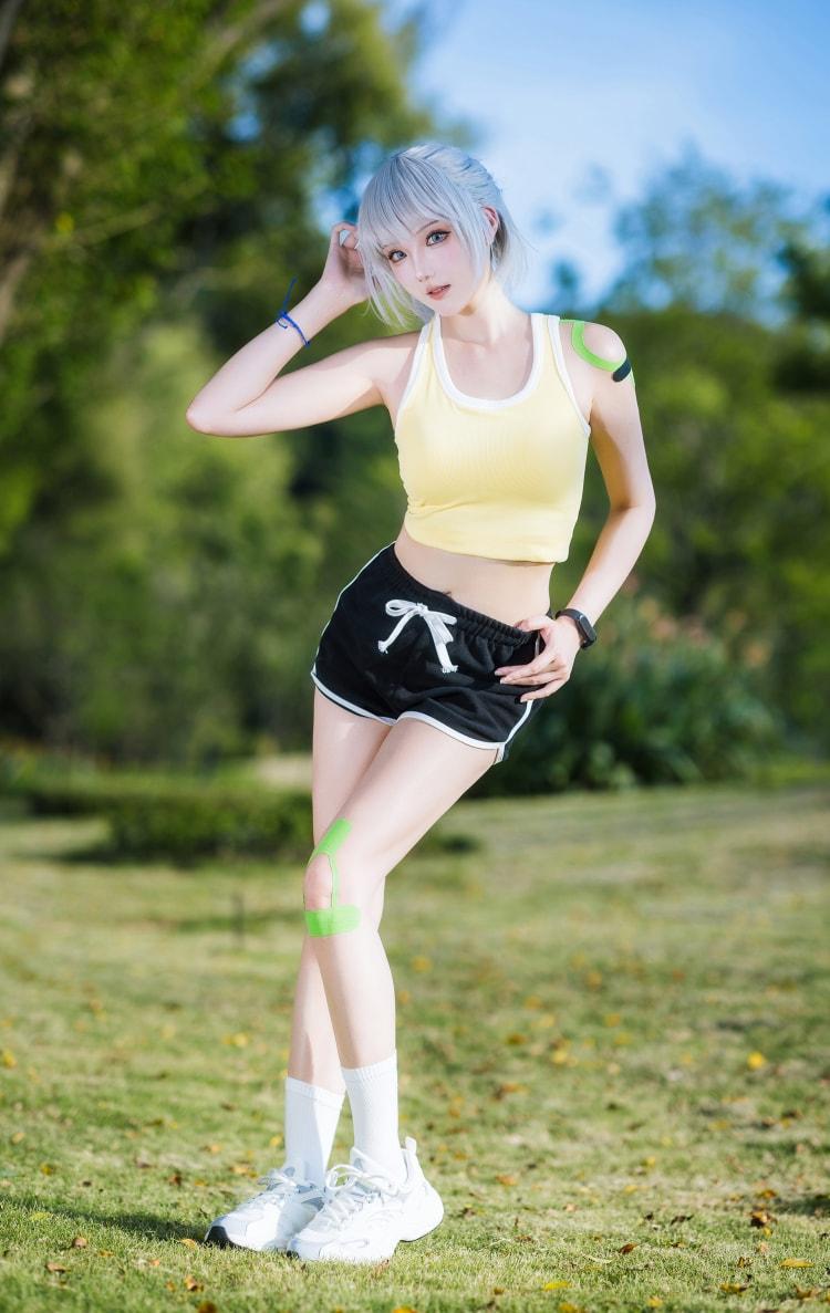 【超级漂亮】-瓜希酱灵笼-白月魁运动服