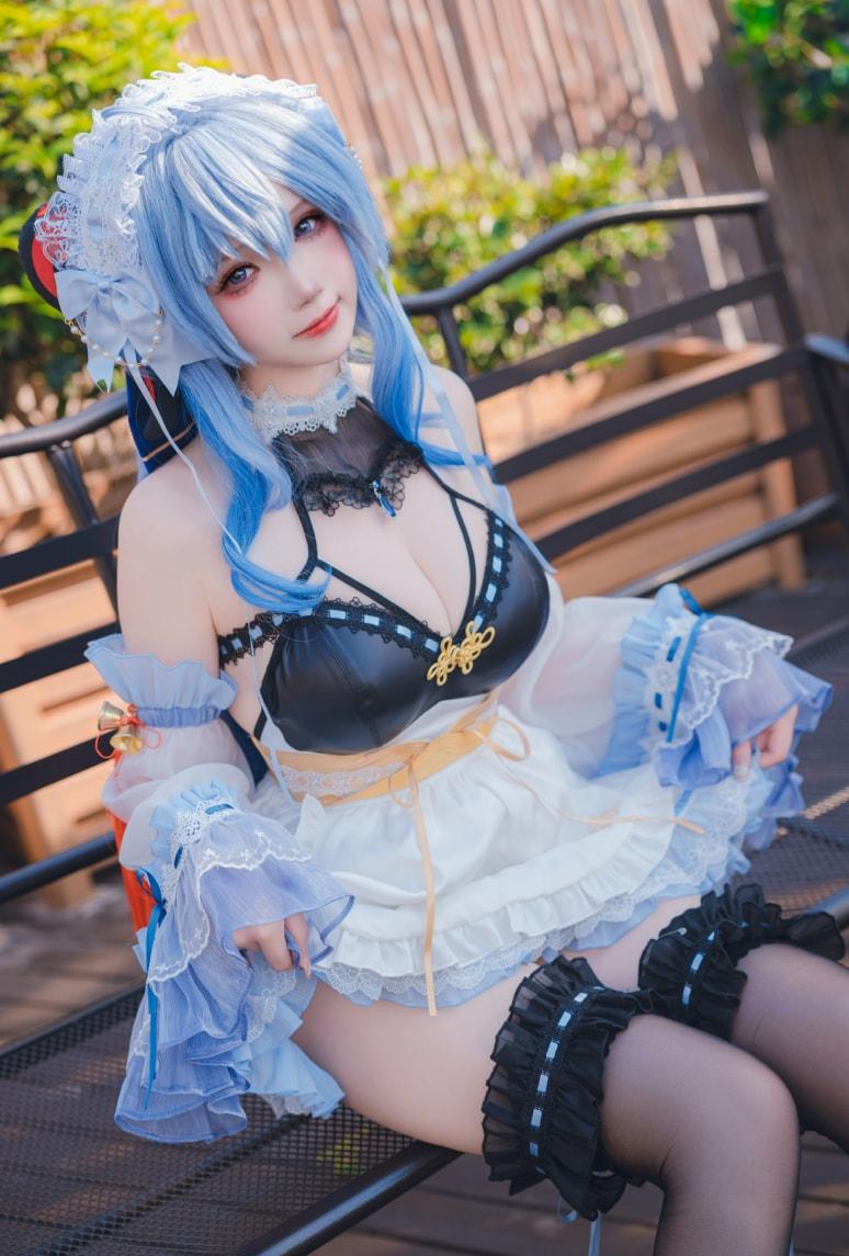 【完美coser】-雪晴Astra原神 甘雨 女仆