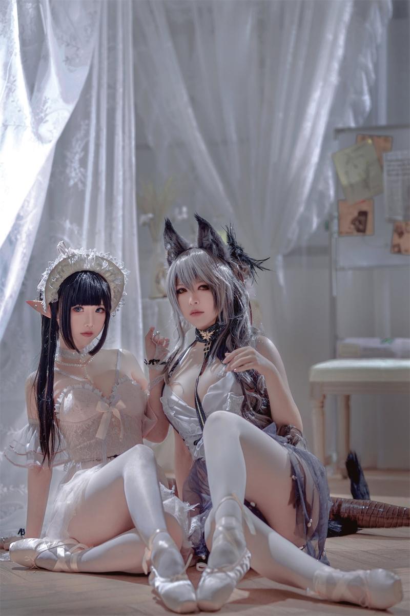 【超级漂亮】-面饼仙儿&038;半半子 Arknights 黑x森蚺バレエ