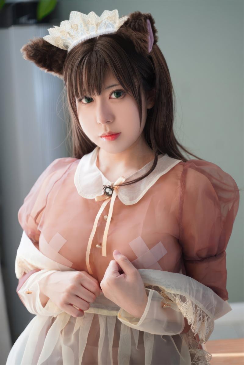 【不看后悔】-虎森森 棕色透明女仆 [35P-148MB]