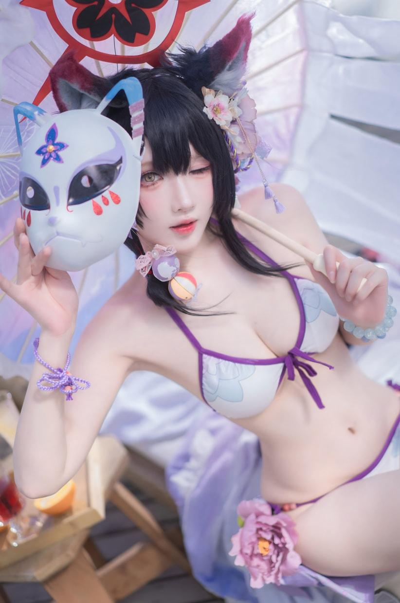 【珍藏版】-阿包也是兔娘蔚蓝档案 狐坂若藻 水着