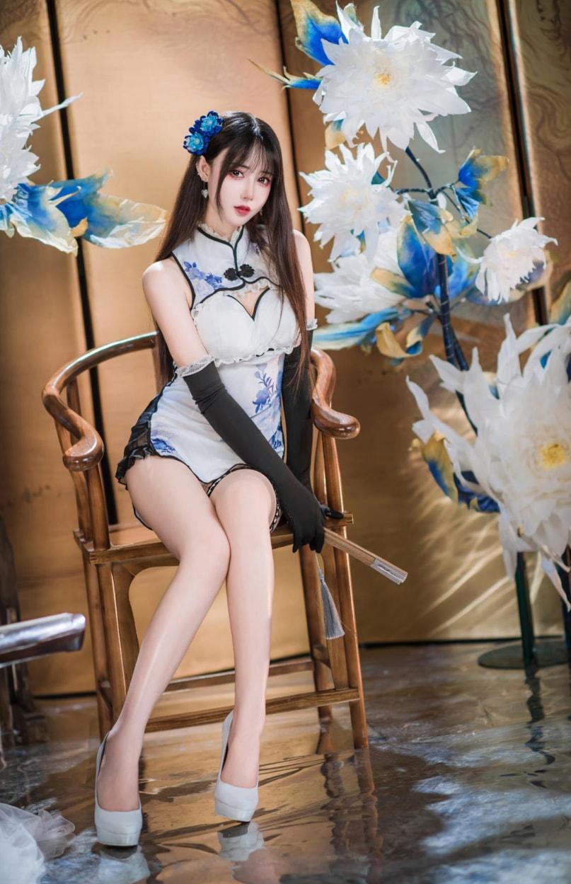 【珍藏版】-羽生三未 –艳娘幻梦谭 瓶儿 青花瓷旗袍
