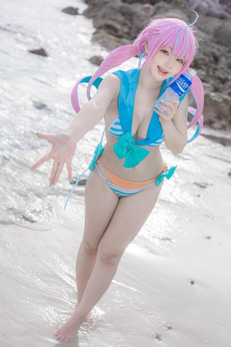 【完美coser】-Takanashi Hanari图包 Aqua【21P-55MB】
