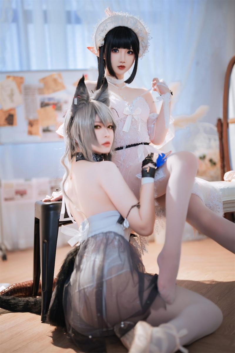 【超级漂亮】-面饼仙儿&038;半半子 Arknights 黑x森蚺バレエ